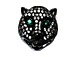 CZ Pave Beads 14x13.5mm Panther Beads, Dark Rhodium Gunmetal Finish