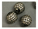 8mm Micro Pave Set CZ Bead, Dark Rhodium Finish (aka Gunmetal, Black)