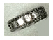 10mm Micro Pave Set CZ Rondelles, Dark Rhodium Finish (aka Gunmetal or black)