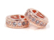 8mm Micro Pave Set Rose Gold Finish CZ Rondelles