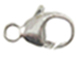 16mm Sterling Silver Oval Trigger Lobster Claw Clasps with Built in Ring, Bulk Pack of 50