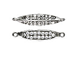 Sterling Silver 3 Sided Connector Link with Pave set CZ 