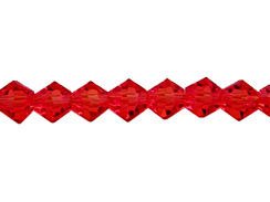 Red 3mm Bicone Bead - Thunder Polish Glass Crystal