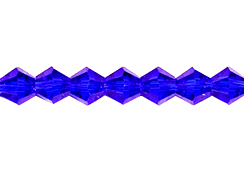 Sapphire 3mm Bicone Bead - Thunder Polish Glass Crystal