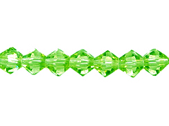 Peridot 3mm Bicone Bead - Thunder Polish Glass Crystal