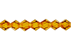 Topaz 3mm Bicone Bead - Thunder Polish Glass Crystal