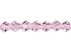 Rosaline 4mm Bicone Bead - Thunder Polish Glass Crystal