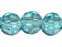 Aqua 4mm Round Bead - Thunder Polish Glass Crystal