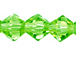 Peridot 3mm Bicone Bead - Thunder Polish Glass Crystal