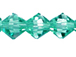 Teal 4mm Bicone Bead - Thunder Polish Glass Crystal