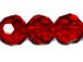 Dark Red 6mm Round Bead - Thunder Polish Glass Crystal