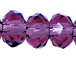 Amethyst 2x3mm Roundel Bead - Thunder Polish Glass Crystal