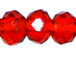 Dark Red 2x3mm Roundel Bead - Thunder Polish Glass Crystal