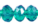 Teal 2x3mm Roundel Bead - Thunder Polish Glass Crystal