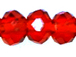 Dark Red 3x4mm Roundel Bead - Thunder Polish Glass Crystal