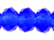 Sapphire 3x4mm Roundel Bead - Thunder Polish Glass Crystal