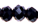 Jet 3x4mm Roundel Bead - Thunder Polish Glass Crystal