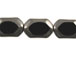 Flat Fancy Cut Glass Bead Strand - Black