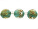 Round 12mm Foiled Glass Bead Strand - Green