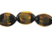 Flat 18.5mm Marquise Shaped Foiled Glass Bead Strand - Black