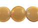 Flat 20mm Round Glass Bead Strand - Pale Orange