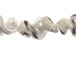 Fancy 27mm Lampwork Twist Bead - White