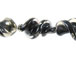 Fancy 27mm Lampwork Twist Bead - Black