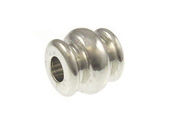 1000 - 6.5x7mm Double Hourglass Bead  Nickel Plated