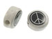 Peace:  High Gloss Greek Ceramic Disc  (Hole from left to right)