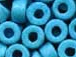 Turquoise Blue- 6x4mm Greek Ceramic Beads