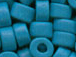 Neon Blue-  6x4mm Greek Ceramic Bead
