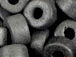 Graphite - 6x4mm Greek Ceramic Beads