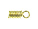 1000 - End-Spring with Loop for 2mm Cord Brass Plated