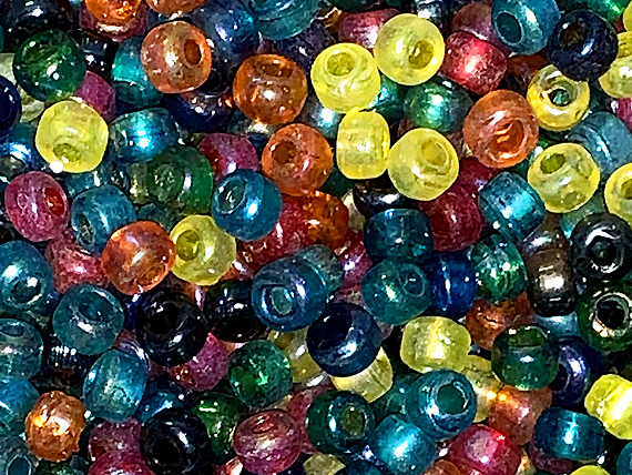 6mm Mixed (Premixed) Colors Crow Beads
