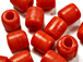 6mm Opaque Red Crow Beads