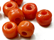 9mm Opaque Orange Crow Beads