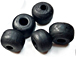 6mm Opaque Black Matt/Frosted Crow  Beads