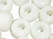 6mm  Opaque White Crow Beads