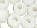 6mm  Opaque White Crow Beads