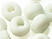 6mm  Opaque White Matt/Frosted Crow  Beads