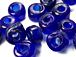 6mm Cobalt Blue (Translucent) Crow Beads