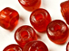 6mm Red (Translucent) Crow Beads