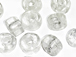 9mm Clear Matt/Frosted Crow  Beads