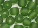 6mm Green (Translucent) Matt/Frosted Crow  Beads