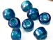 6mm Dark Turquoise (Translucent) Crow Beads