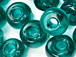 6mm Teal (Translucent) Crow Beads