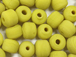 6mm Opaque Yellow Matt/Frosted Crow  Beads