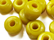 9mm Opaque yellow Matt/Frosted Crow  Beads