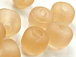 6mm Peach (Translucent) Matt/Frosted Crow  Beads