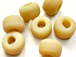 9mm Opaque Cream Crow Beads